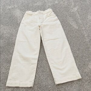 NWOT Madewell Women's Cream Wide-leg Jeans